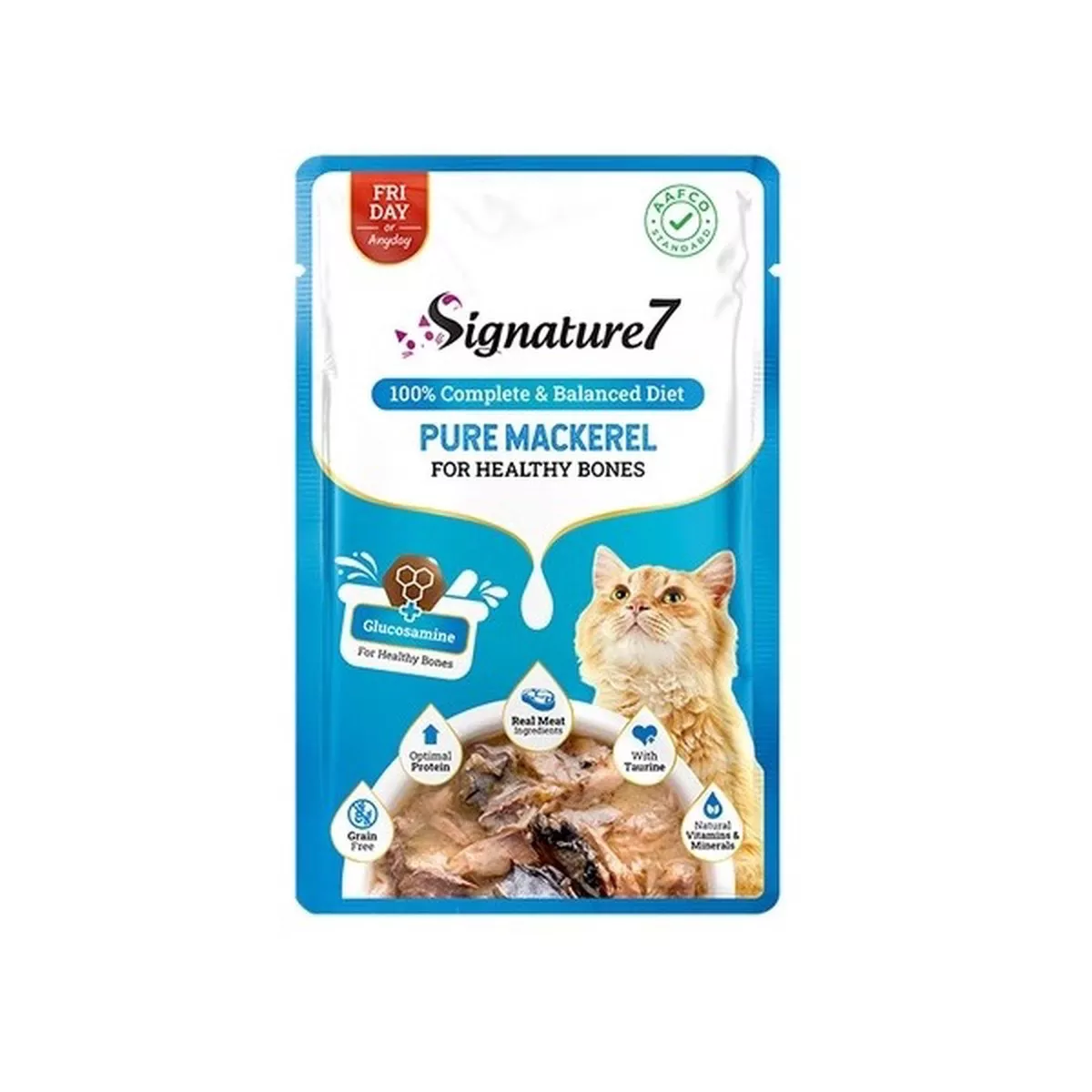 Signature7 - Cat Wet Pouch Pure Mackerel with Glucosamine 50g (Friday)
