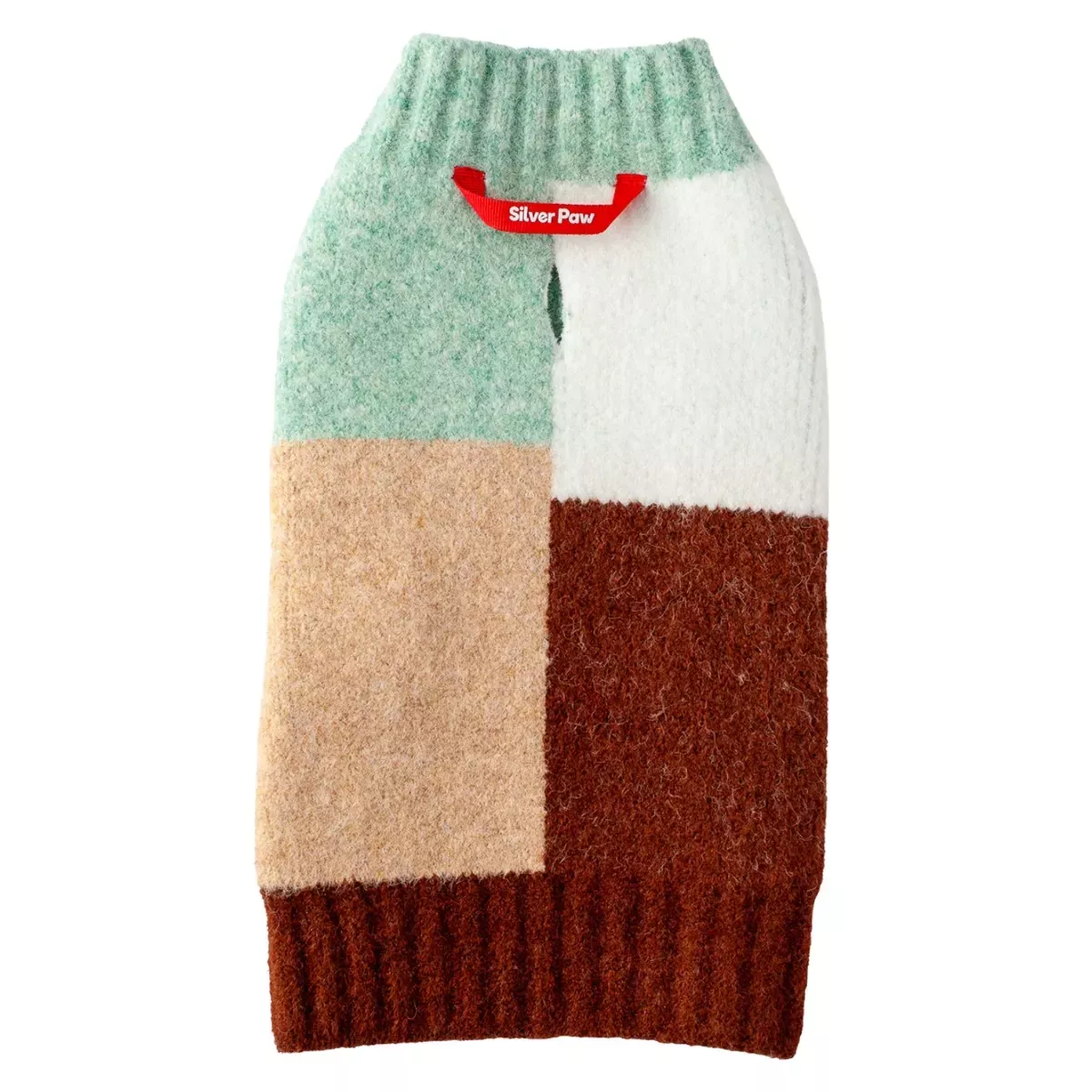 Silver Paw Colour Block Dog Sweater - Ellis