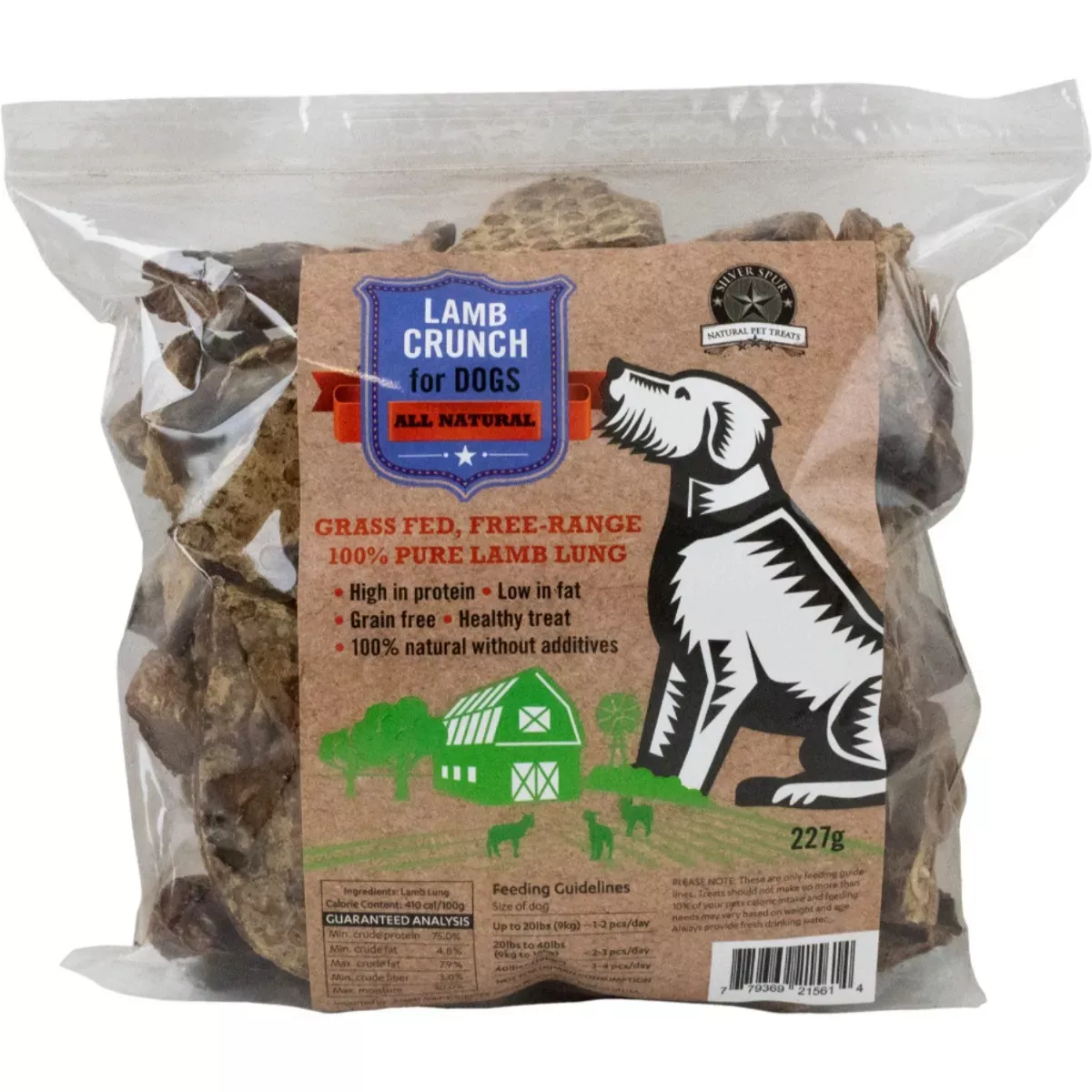Silver Spur Dog Chews - Lamb Lung Crunch