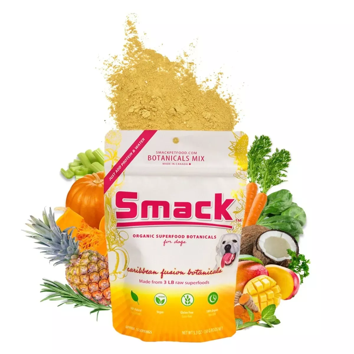 Smack Botanicals Mix Food Topper for Dogs - Caribbean Fusion Botanicals