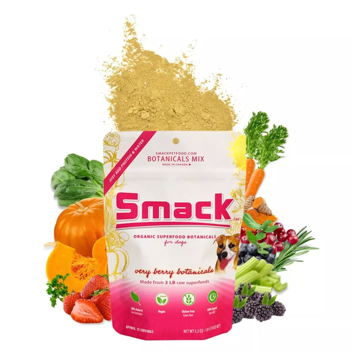 Smack Botanicals Mix Food Topper for Dogs - Very Berry Botanicals