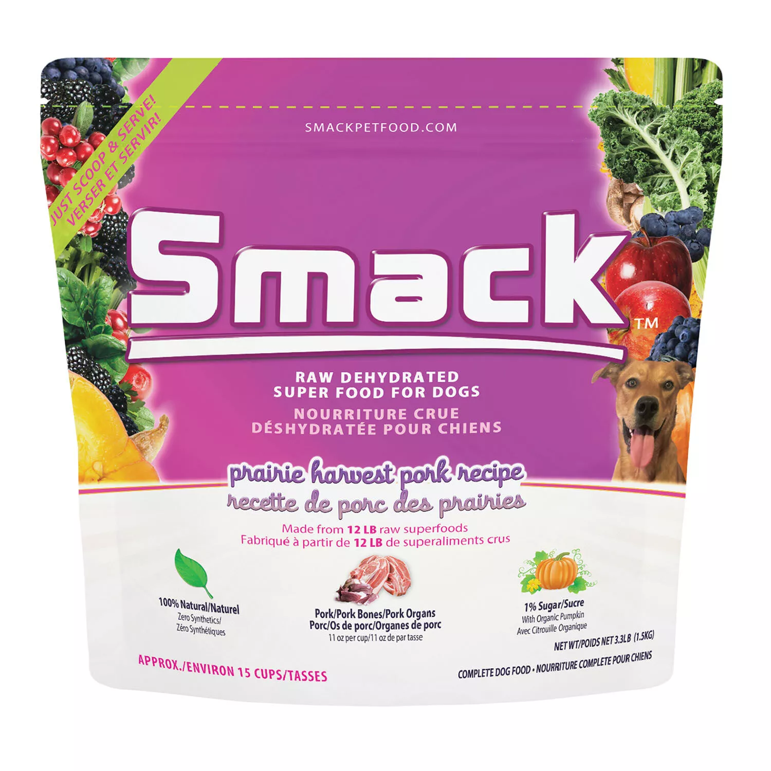 Smack, Prairie Harvest Pork Recipe - Dog Food