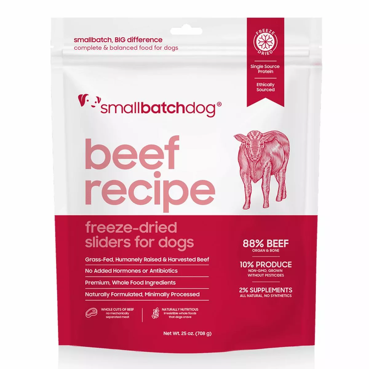 Smallbatch Freeze-dried Beef Sliders for Dogs