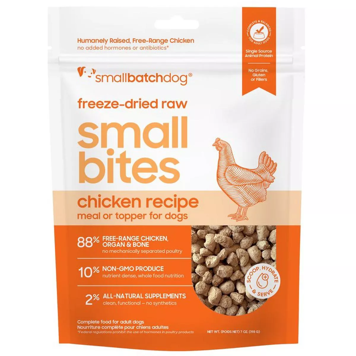 SmallBatch Pets Freeze-Dried Raw Small Bites Chicken Recipe