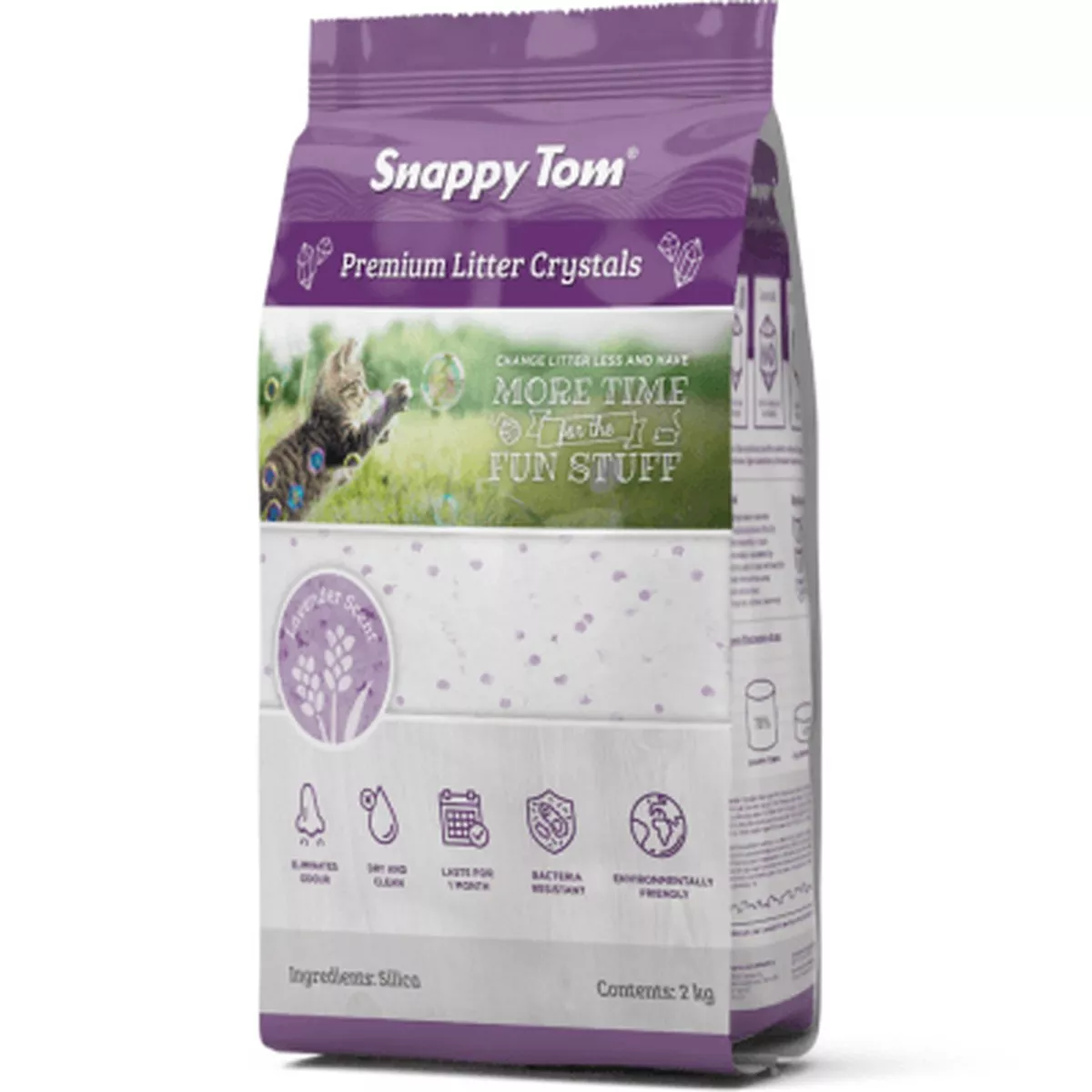 Snappy Tom Lavender Silica Crystal Cat Litter