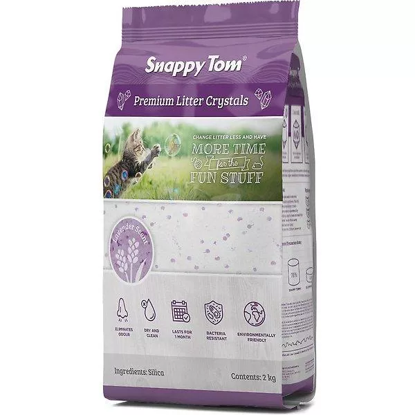 Snappy Tom Natural Lavender Scented Non-Clumping Crystal Cat Litter