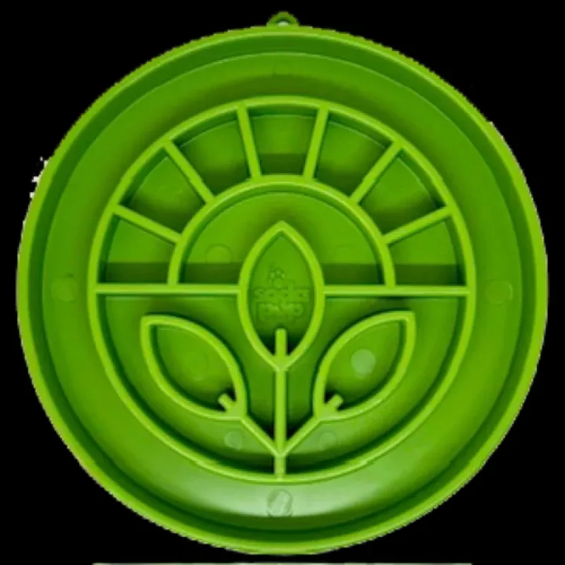 SodaPup Enriching Slow Feeder Garden Design Etray for Dogs Apple Green