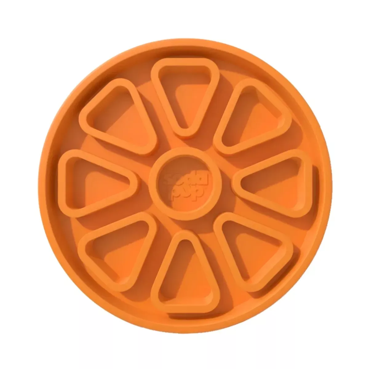SodaPup Softie eTray Shallow Slow Feeder for Dogs - Citrus