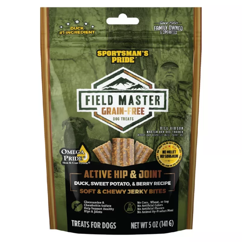 Sportsman’s Pride Field Master Grain Free Active Hip & Joint Duck Jerky Bites 5oz bag