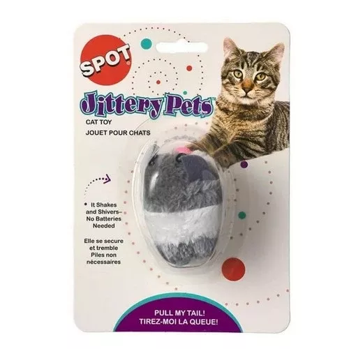 Spot, Plush Jittery Mouse Cat Toy, 3 Inch