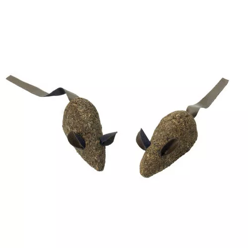 Spot, Spot 100% Catnip Candy Mice Cat Toy, Brown, 1 Each/3.5 in, 2 Pack