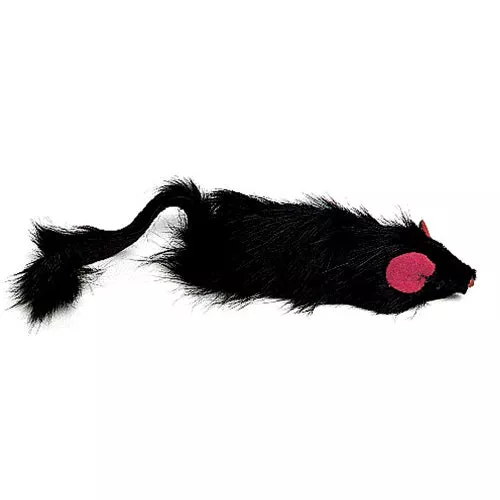 Spot, Spot Shaggy Plush Ferret Rattle & Catnip Cat Toy, Black, 1 Each/11 in, Large