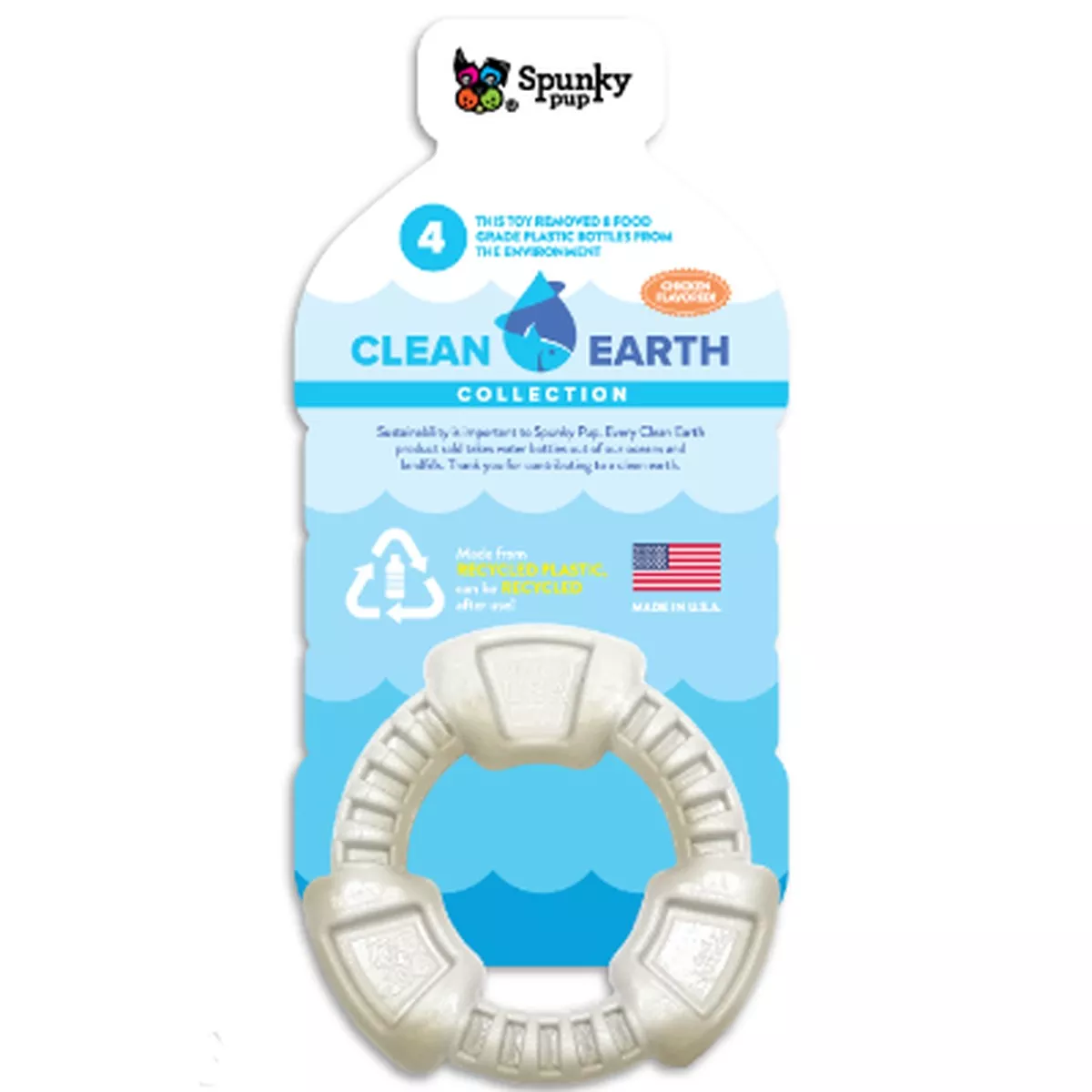 Spunky Pup Clean Earth Collection Ring Dog Toy