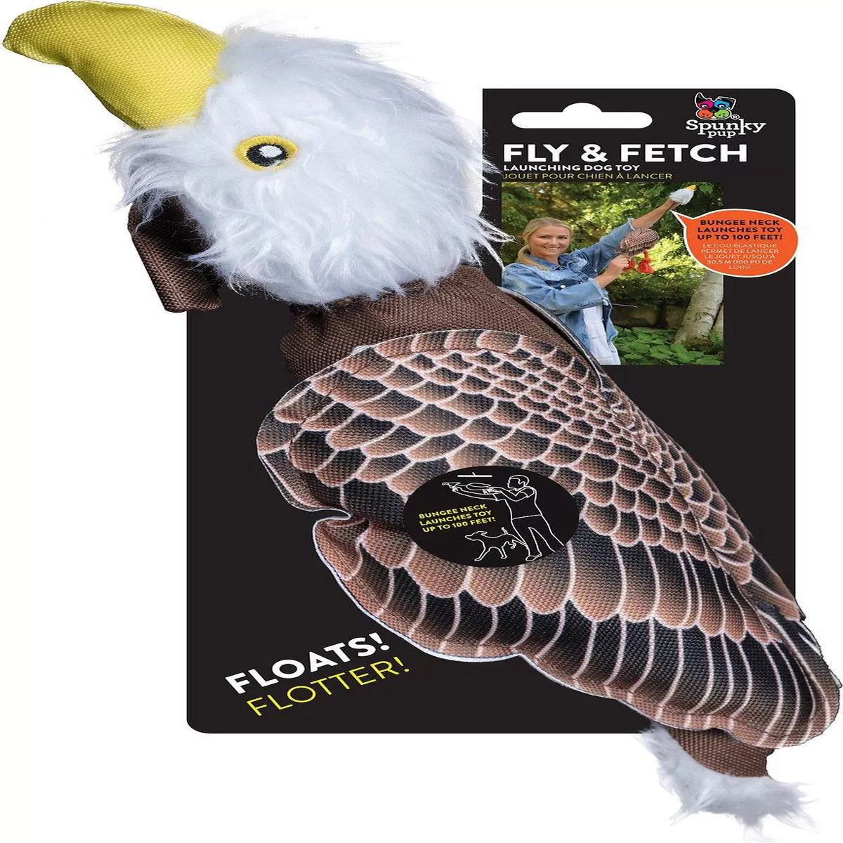 Spunky Pup Fly and Fetch Eagle Dog Toy