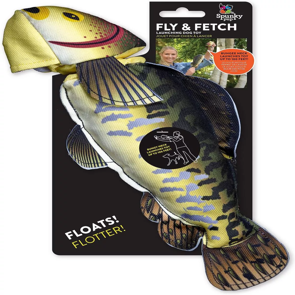 Spunky Pup Fly and Fetch Fish Dog Toy