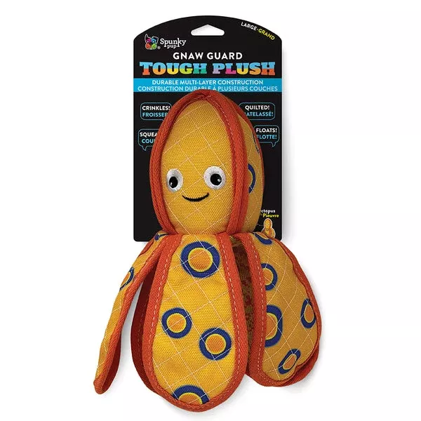 Spunky Pup Neon Tough Plush - Octopus