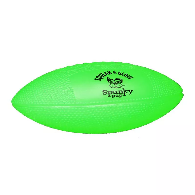 Spunky Pup Squeak and Glow Football Toy
