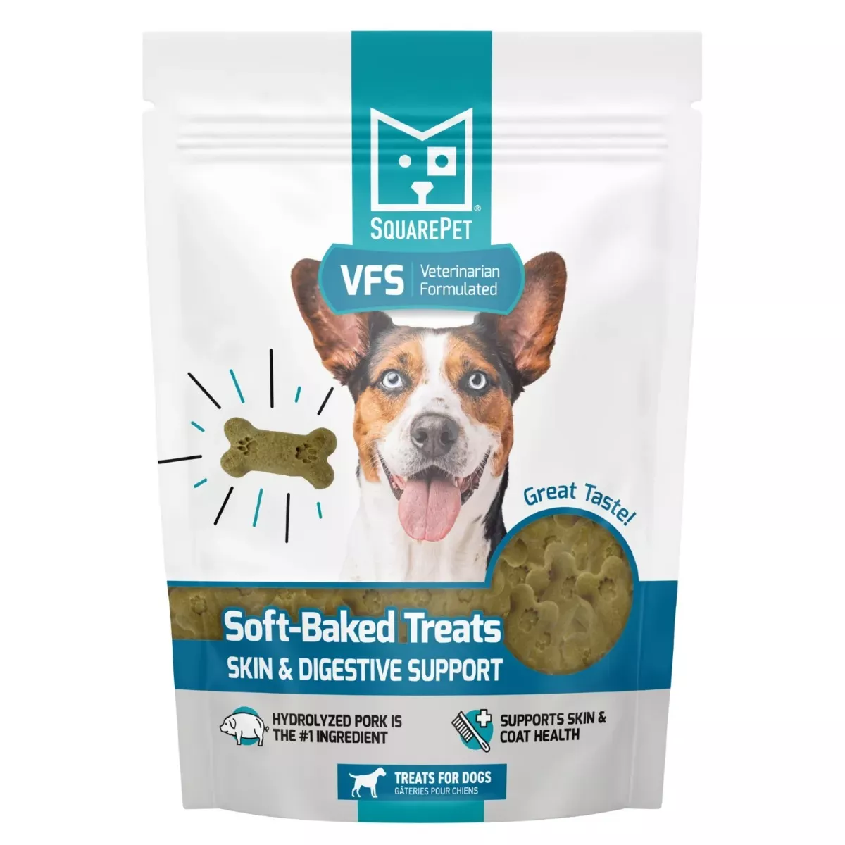 SquarePet VFS Soft Baked Dog Treats - Skin & Digestive Support Formula