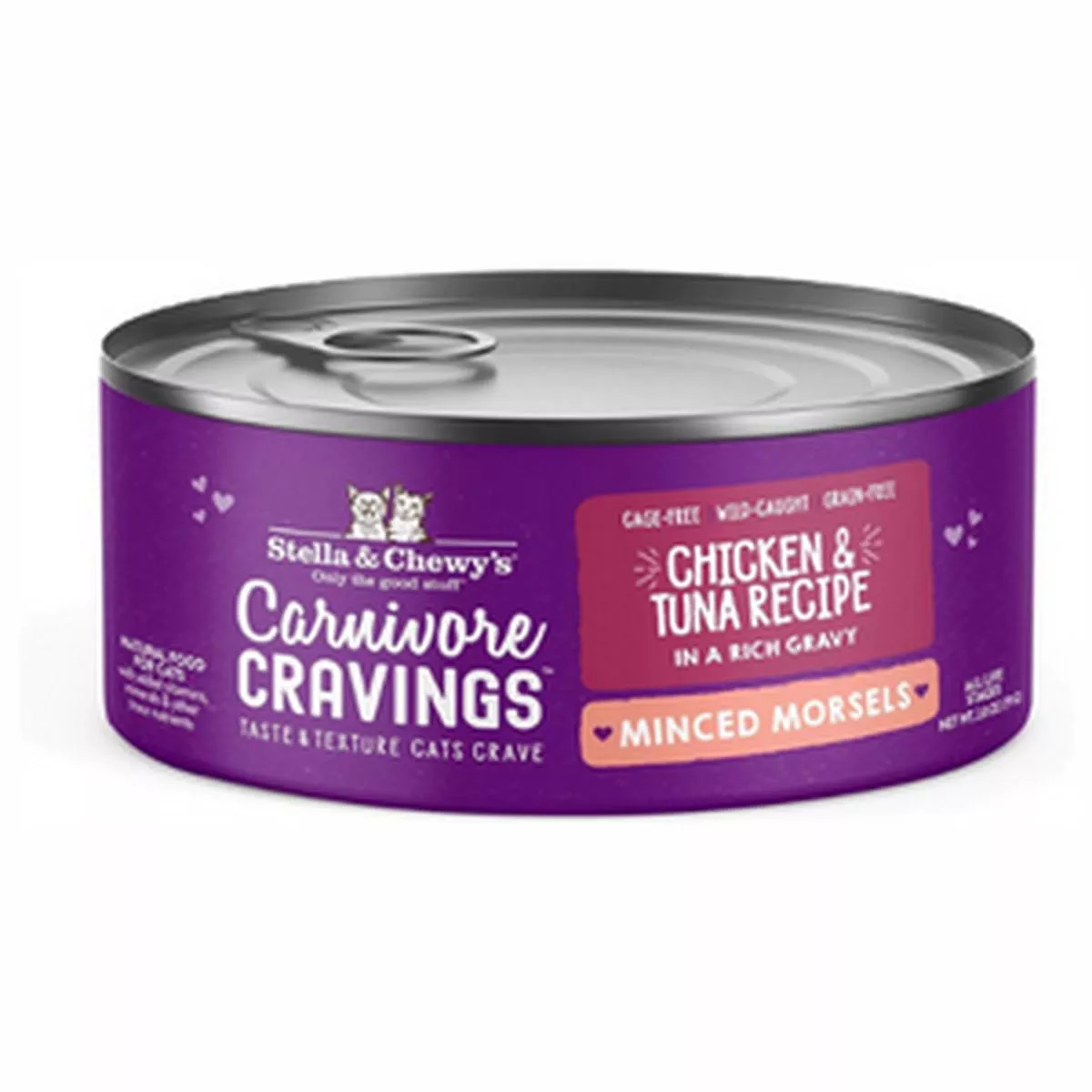 Stella & Chewy's Carnivore Cravings Cage-Free Chicken & Wild-Caught Tuna Flavored Minced Wet Cat Food