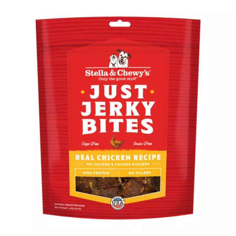 Stella & Chewy’s Just Jerky Bites, Chicken Dog Treats 6-oz Bag