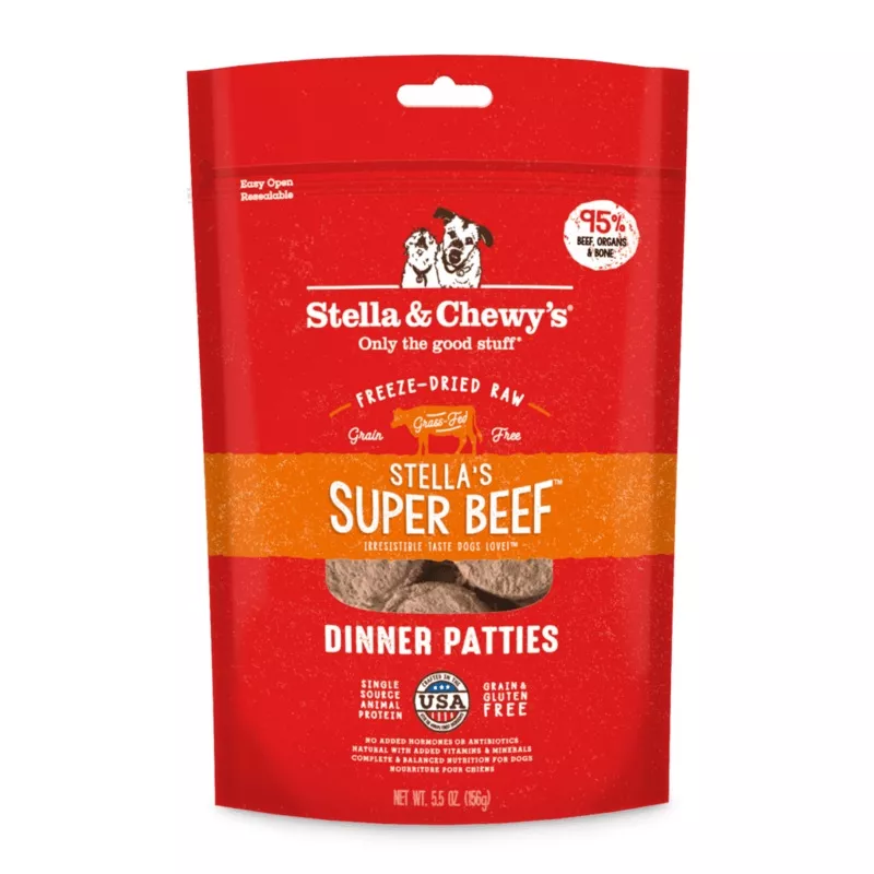 Stella & Chewy’s Stella’s Super Beef Freeze-Dried Raw Dinner Patties Dog Food