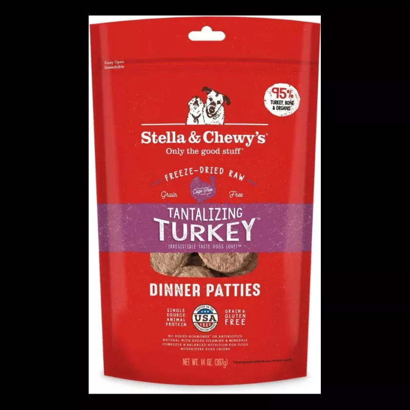 Stella & Chewy's Tantalizing Turkey Dinner Patties Freeze-Dried Raw Dog Food