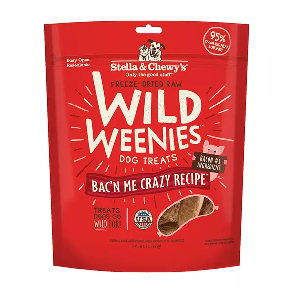 Stella & Chewy's Wild Weenies Bac'n Me Crazy Dog Treats