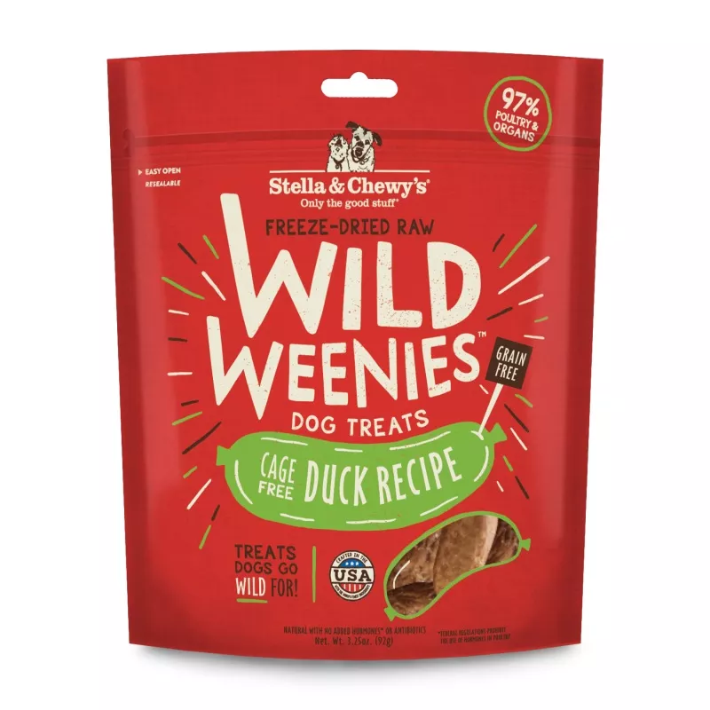Stella & Chewy's Wild Weenies Duck Freeze-Dried Dog Treats 3.25 oz