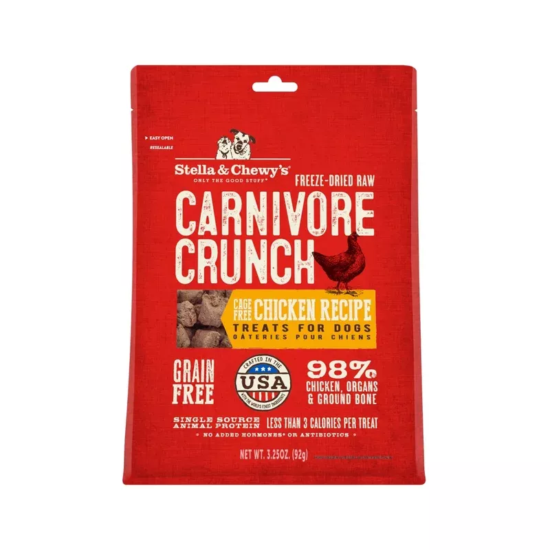 Stella & Chewys Freeze Dried Carnivore Crunch Cage Free Chicken Grain-Free Dog Treats