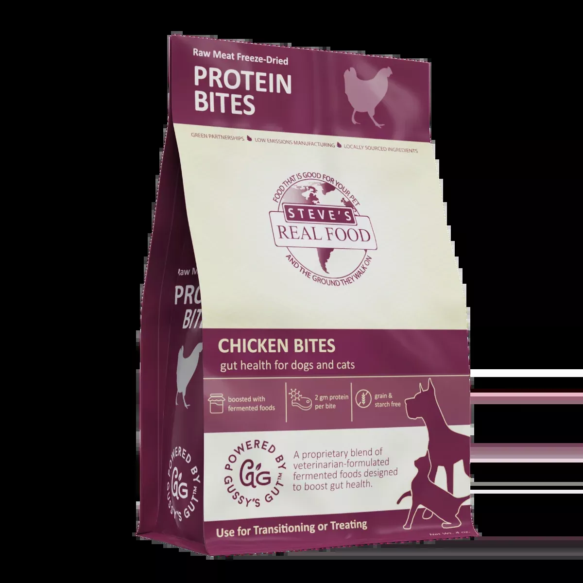 Steve'sChicken Protein Bites – Freeze-Dried Gut Health Treats for Dogs and Cats