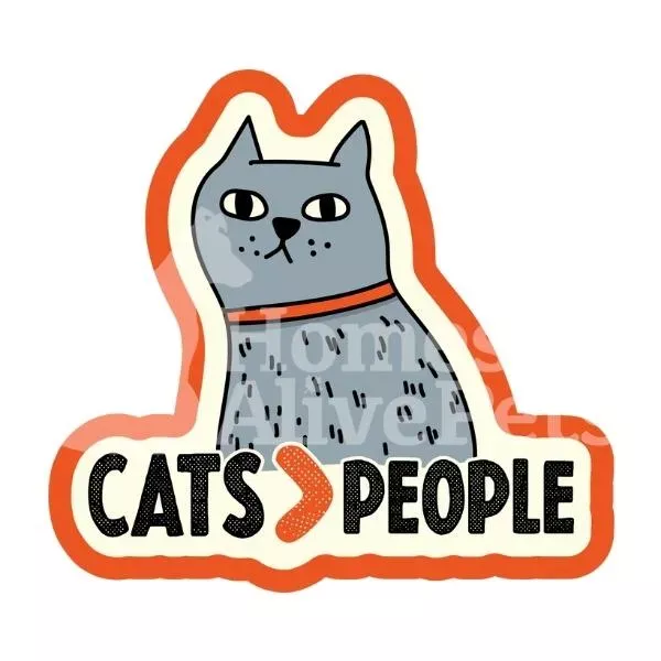 Sticker Pack Cat Sayings - Cats Over People