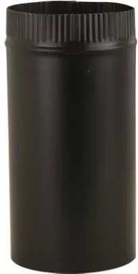 Stove Pipe, Half Joint, Black, 24 Gauge, 6″ X 12″