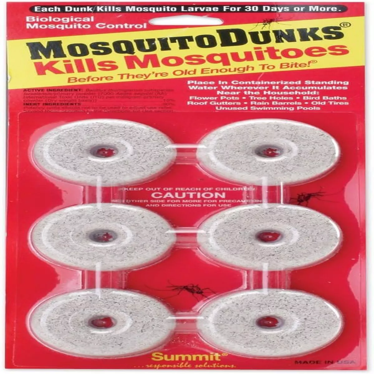 Summit Mosquito Dunks for Biological Mosquito Control 6 Pack
