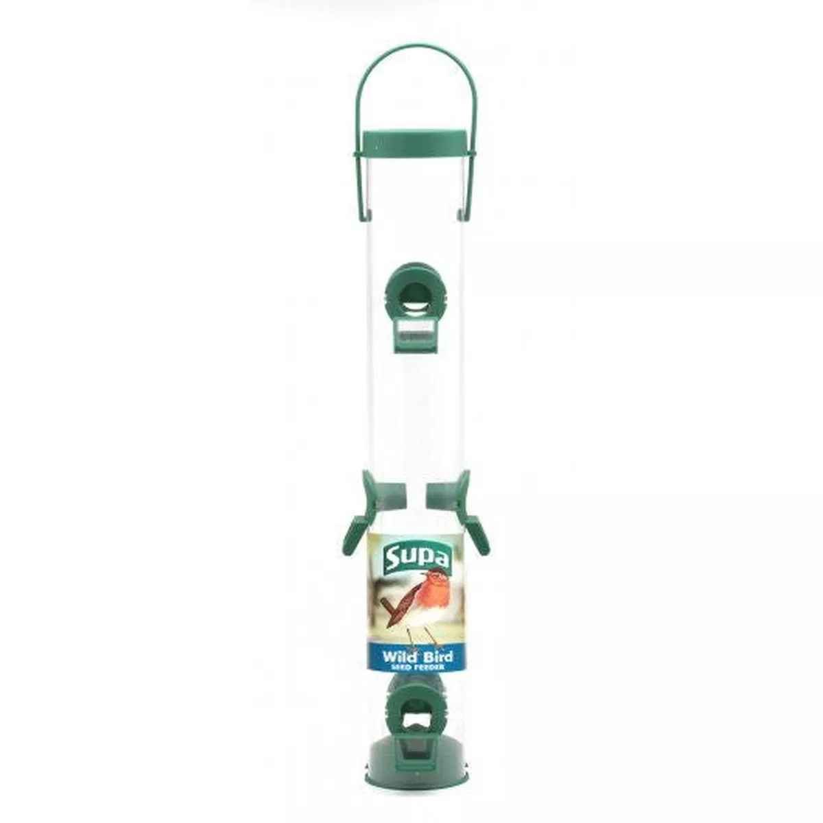 Supa Plastic 4 Port Seed Feeder Green 30cm (12 Inch)