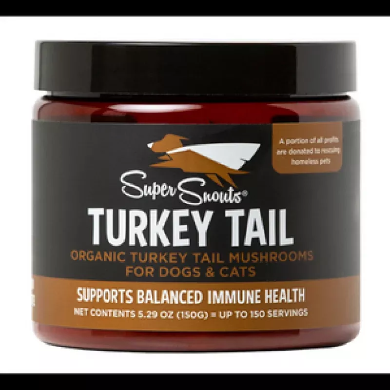 Super Snouts Organic Turkey Tail Mushrooms Supplement for Dogs & Cats