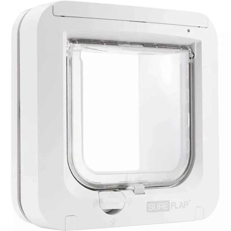 SureFlap – Sure Petcare Microchip Cat Flap, White, Scans Pet’s ID on Entry, Check Your Cat’s Size,Flap Opening is 4 3/4 (H) by 5 5/8 (W) – Creating a Sanctuary for Your Pets and Visiting Wildlife