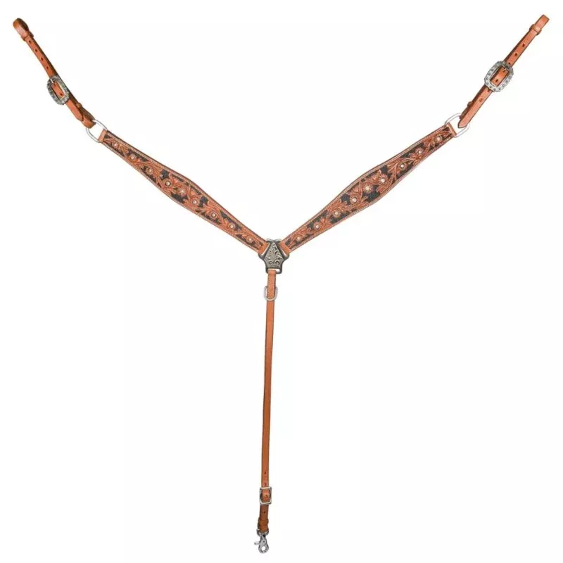 Tabelo Filagree Breast Collar with Studs A Chestnut