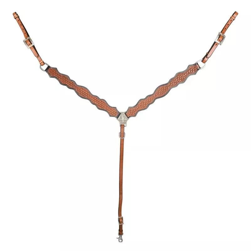 Tabelo Scalloped Breast Collar Chestnut/Blk