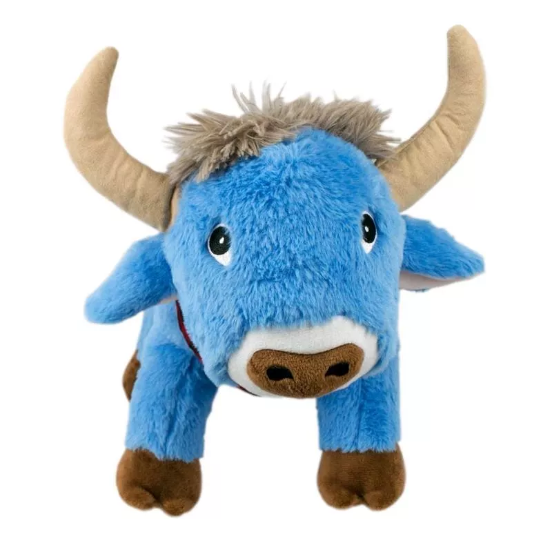 Tall Tails Dog Plush Crunch Squeak Blue Ox 10″