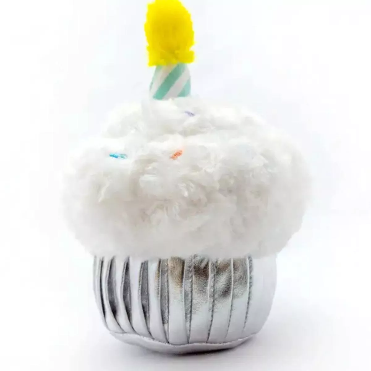 Thoozypet Birthday Cupcake Plush Dog Toy 7"