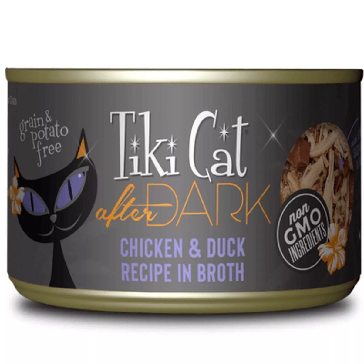 Tiki Cat After Dark Chicken and Duck Recipe in Broth Canned Cat Food