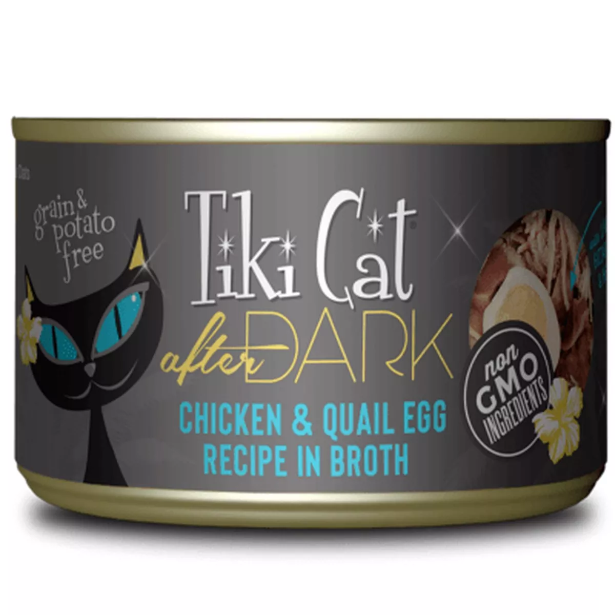 Tiki Cat After Dark Chicken and Quail Egg Recipe in Broth Canned Cat Food