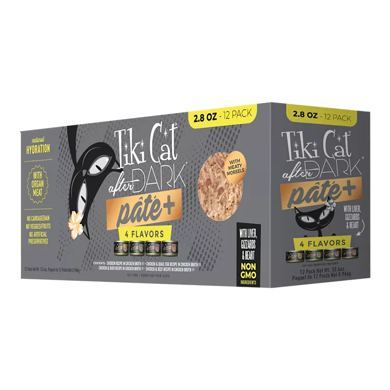 Tiki Cat After Dark Pate Variety Pk 12-2.8 oz