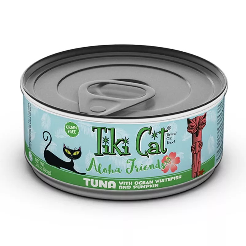Tiki Cat Aloha FriendsTuna with Ocean Whitefish and Pumpkin Can 2.8 OZ