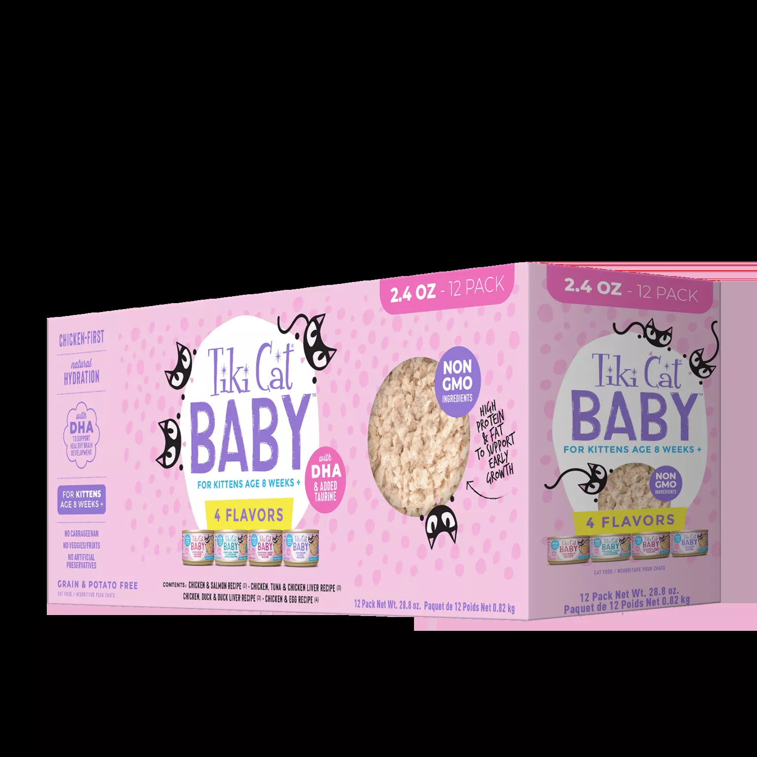 Tiki Cat Baby Shreds Kitten Variety Pack 2.4 Oz 12ct