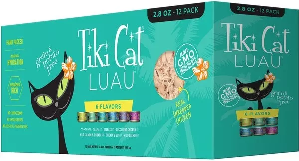 Tiki Cat Luau Cat Food 12/2.8oz Can Variety Pack