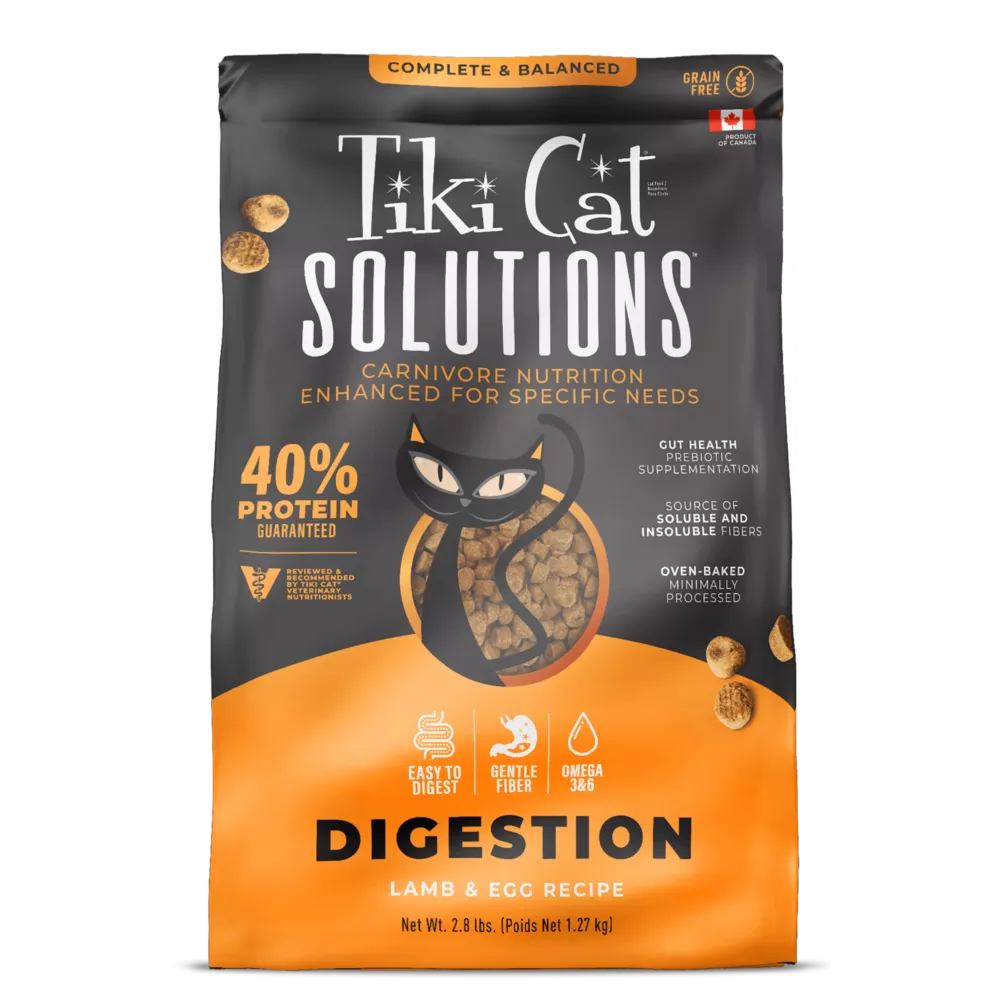Tiki Cat Solutions Digestion Lamb & Egg Baked Kibble