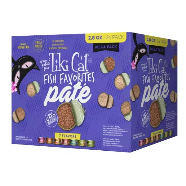 Tiki Cat Wet Cat Food - Fish Favorites Pate Mega Pack
