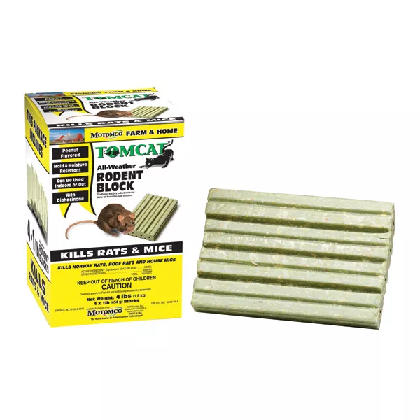 Tomcat All-Weather Rodent Bait Block 4 LBS