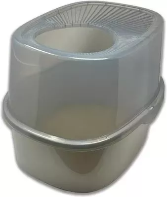 Top Entry Cat Litter Pan White Lg